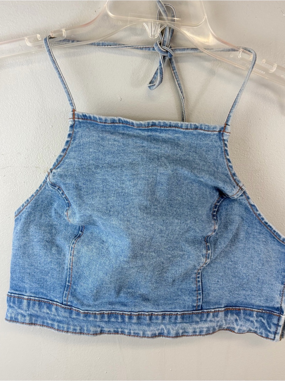 Forever 21 Denim Halter Top Size Large